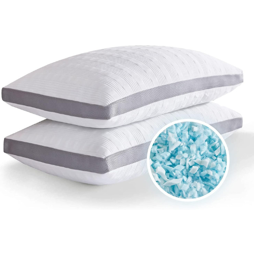 Adjustable Cooling Memory Foam Pillows Set of 2 – Supportive King Size Bed Pillows