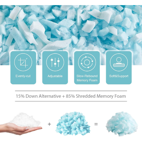 Adjustable Cooling Memory Foam Pillows Set of 2 – Supportive King Size Bed Pillows
